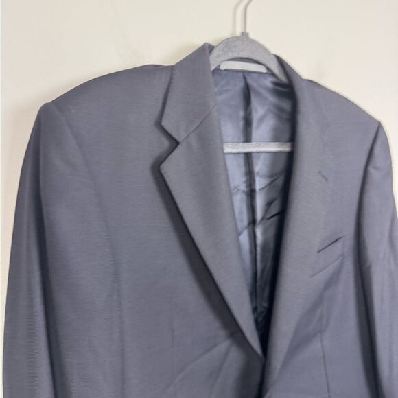 BURBERRY | Dark Blue 100% Wool Blazer Sport Coat Men’s Size 40 Regular UK - Picture 2 of 9